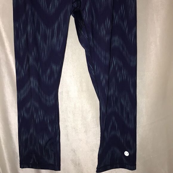 Roxy Women's Athletic Elastic Waist Geometric Work Out Purple Leggings Size M - Picture 2 of 7